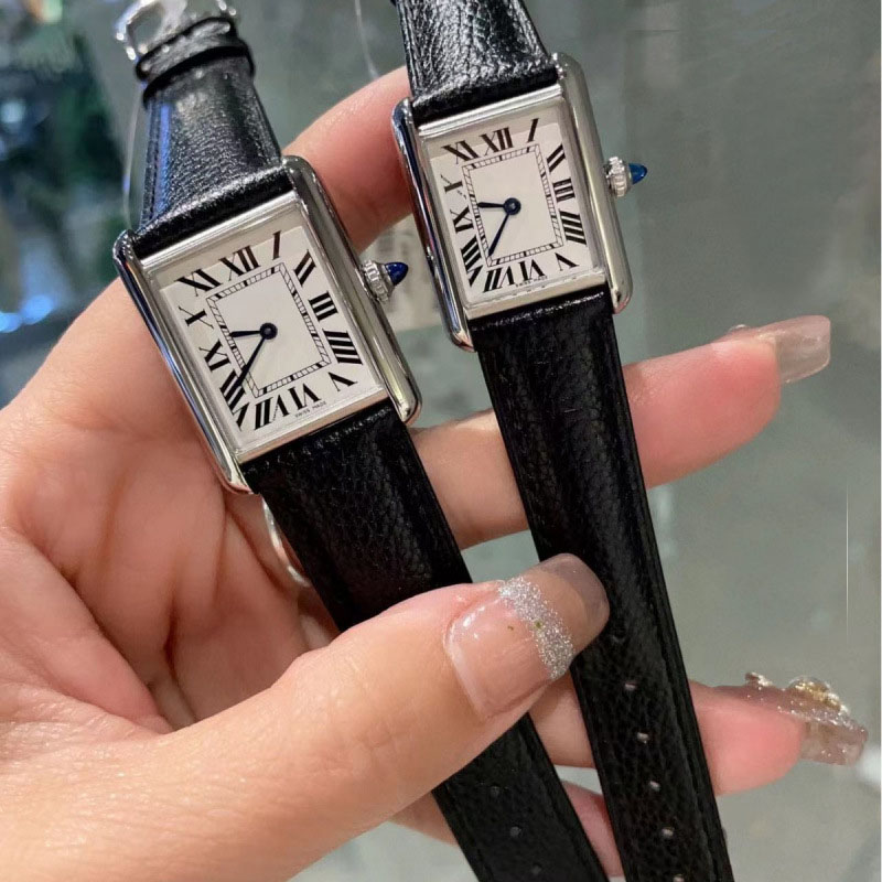 High-quality luxury genuine leather and steel watch for couples, women's design wristwatch, with clasp and bracelet, suitable for daily wear. box