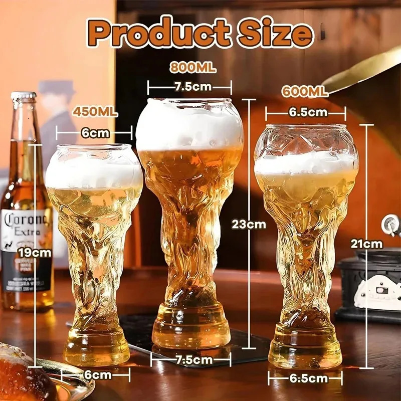 Football Tournament Trophy Glass Beer Cup Suitable For Watching Celebrating Games Decorating Bars Restaurants Party Gifts 260413