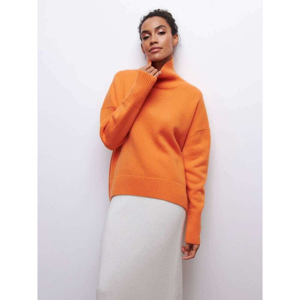 Autumn Women Turtleneck Sweater Oversized Elegant Thick Pullover Black Knitted Spring Female Jumper Long Sleeve Sweaters MAKOUFEI