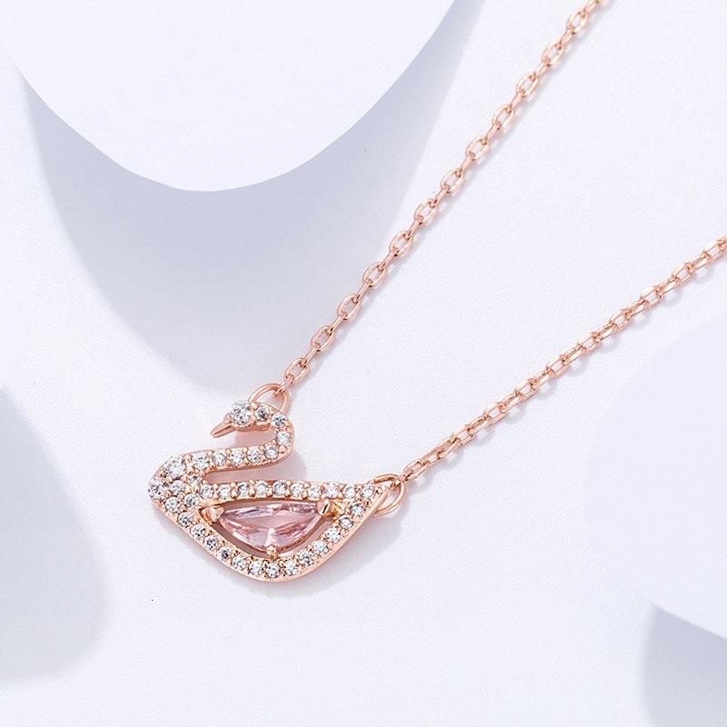 Jewlery Designer For Women Heart Diamond Crystal Classic swan Party Anniversary Necklace New Women Luxury High Long Loop Hook Handmade Pendant