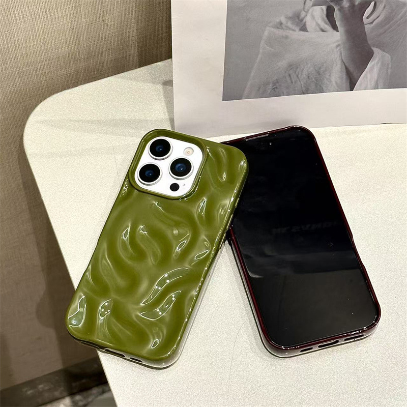 3D Meteorite Pattern Compatible with iPhone 17 Case Apple 16 Solid Color 14 Simple 15 Pro