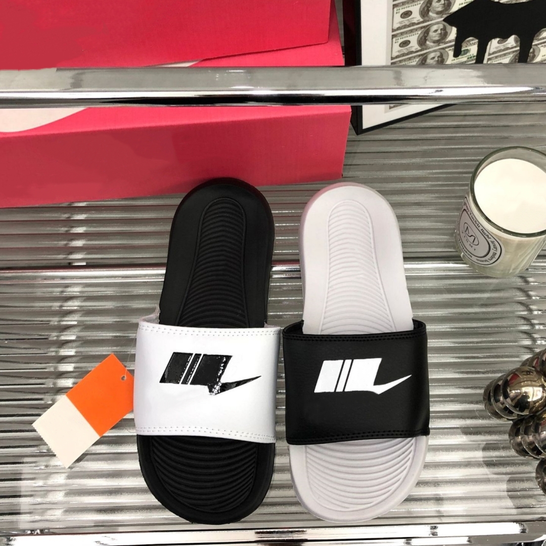 Victori One Benassi jdi mismatch Hydro Print Slide Slippers Womens Mens Slides Slippers Black White Game Royal Red Pink Blue Brown 0kOo#