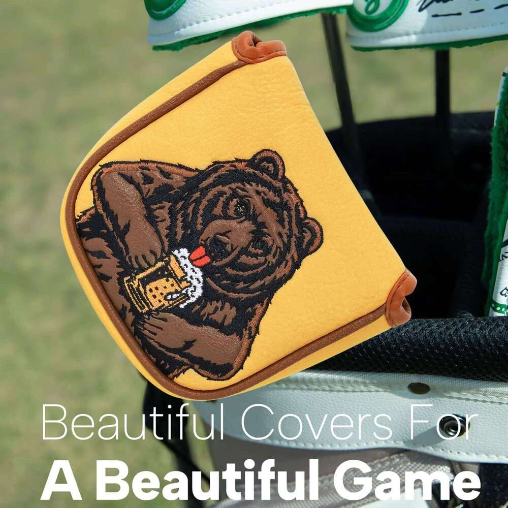 Golf Mallet cover Club Cover Beer Bear Essential Accessory For Dad 26Y0414