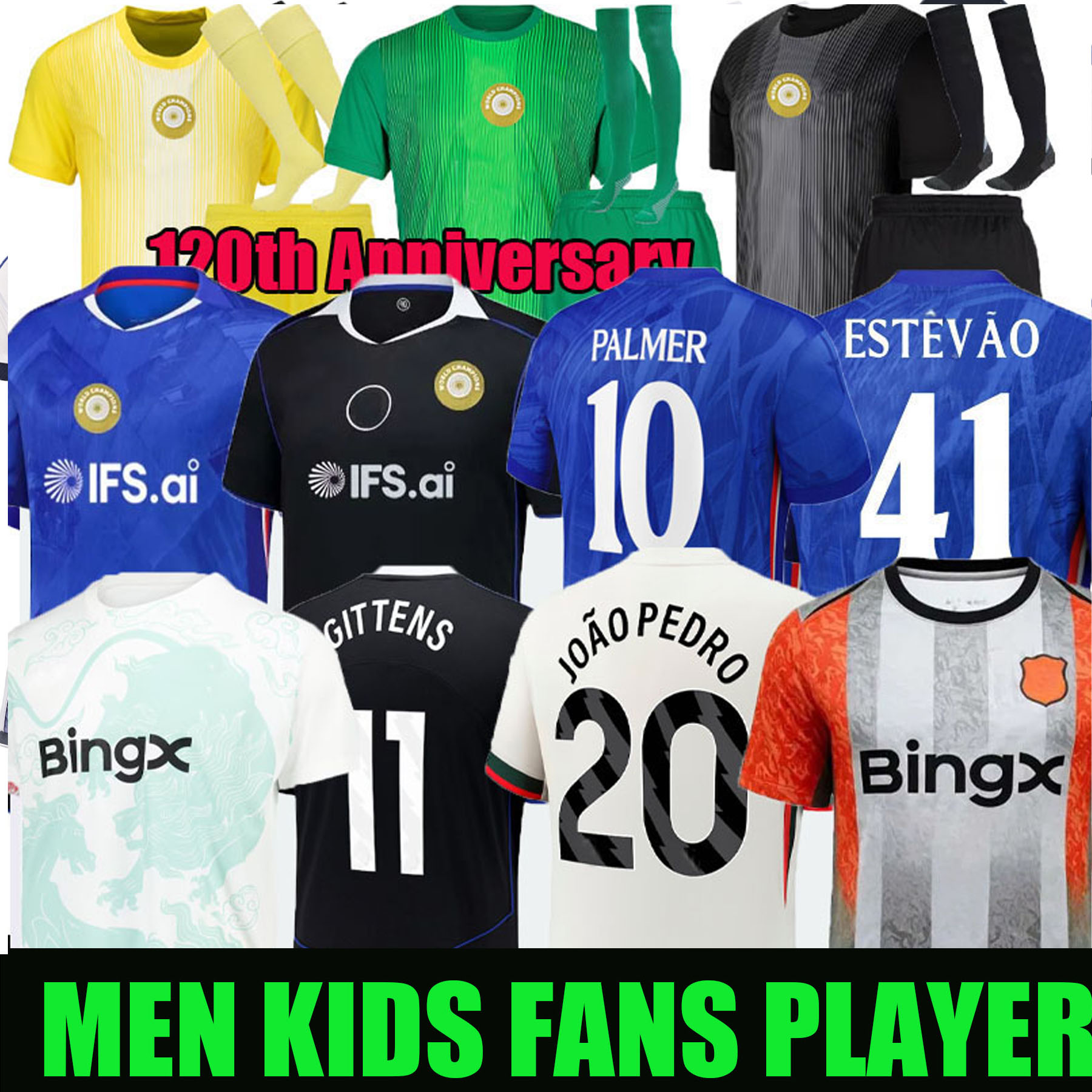 ENZO GARNACHO PALMER soccer jersey 25 26 ESTEVAO GITTENS pedro DELAP HATO MUDRYK NETO 2025 2026 football shirt adult kids kit CAICEDO N.JACKSON fans player pre match