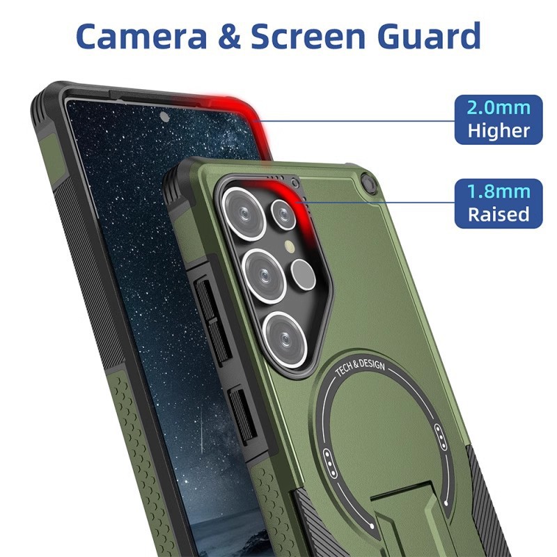 Armor Invisible Magnetic MagSafe Phone Case Holder For Samsung Galaxy S26 25 S24 Plus Ultra A05 A14 A15 A16 A25 A35 A55 A56 For Anti Drop Protective C - view 6
