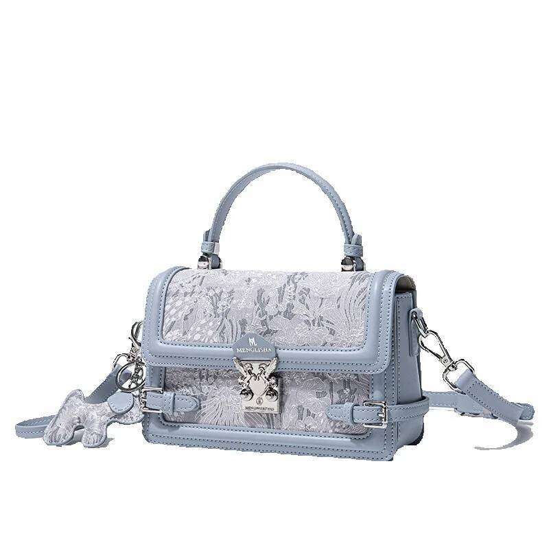 Niche Retro High-End Embroidered Shoulder Crossbody Small Square Bag For Women, New Model, Trendy And Versatile Commuter Handbag - view 4