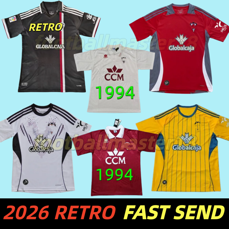 25 26 ALBACETE soccer jersey 1994 1995 retro 2026 special Manu Fuster Jonathan Dubasin Fran alvarez Flavien Boyomo Riki Shirt men kids kit Football
