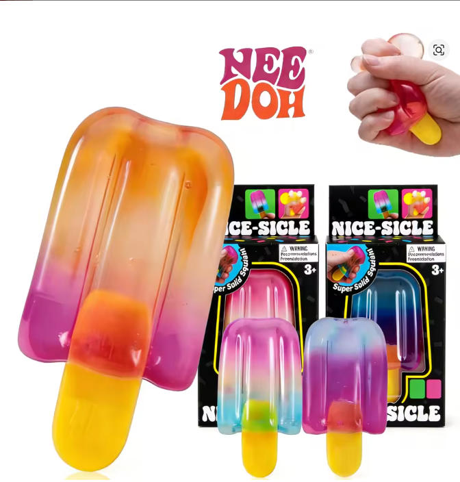 In Stock 2026 Nee Doh Nice-Sicle Popsicle Sensory Squeeze Toy Super Solid Squish Stress Relief for Kids Adults Summer Easter Gift