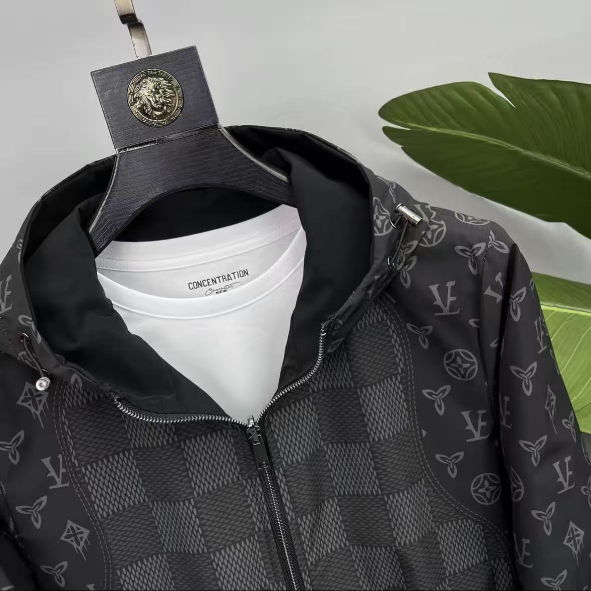 Designer Jacket For Men Spring New Style Luxurious And Fashionable Double Sided Design Trendy Casual Hooded Color Block Jacket Men's Trendy Multi