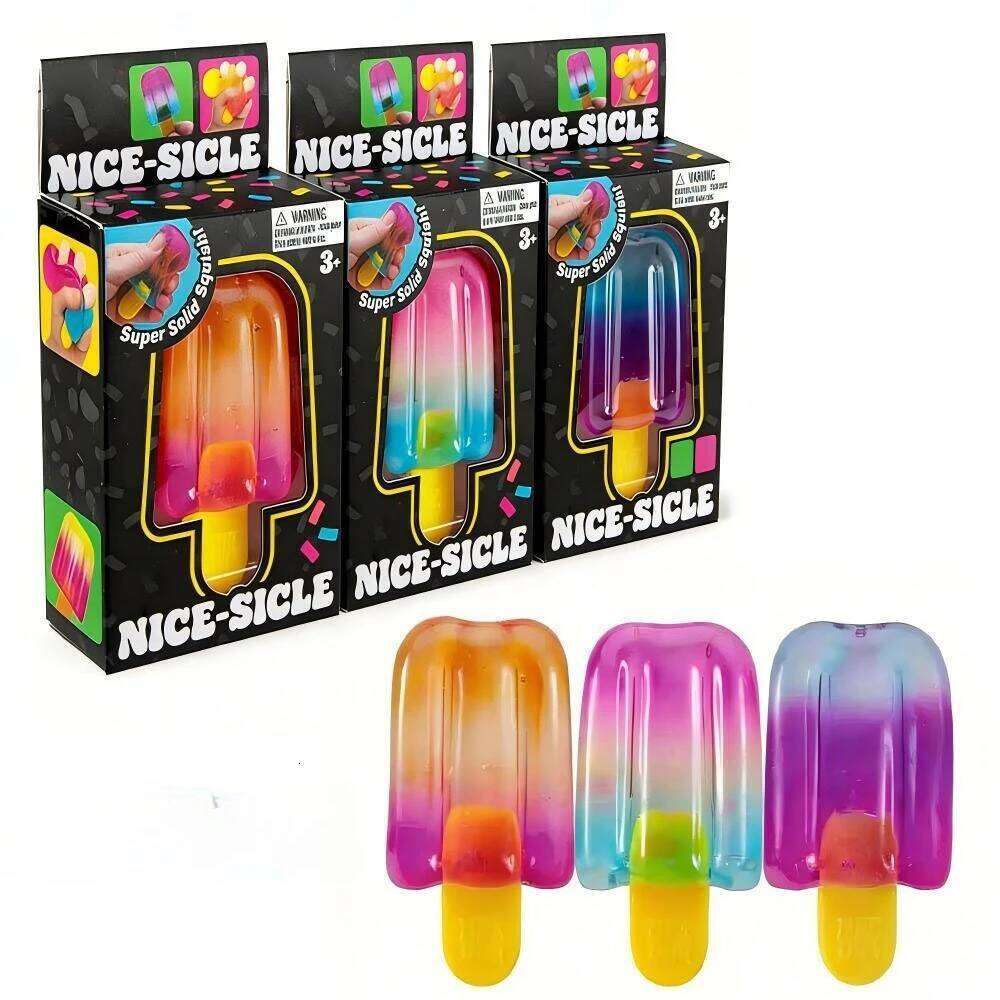 Schylling Needoh Nice Sensory Nice-Sicle Stress Relief Squishy Cube Anti-Anxiety Squeeze Object For Focus ADHD Population