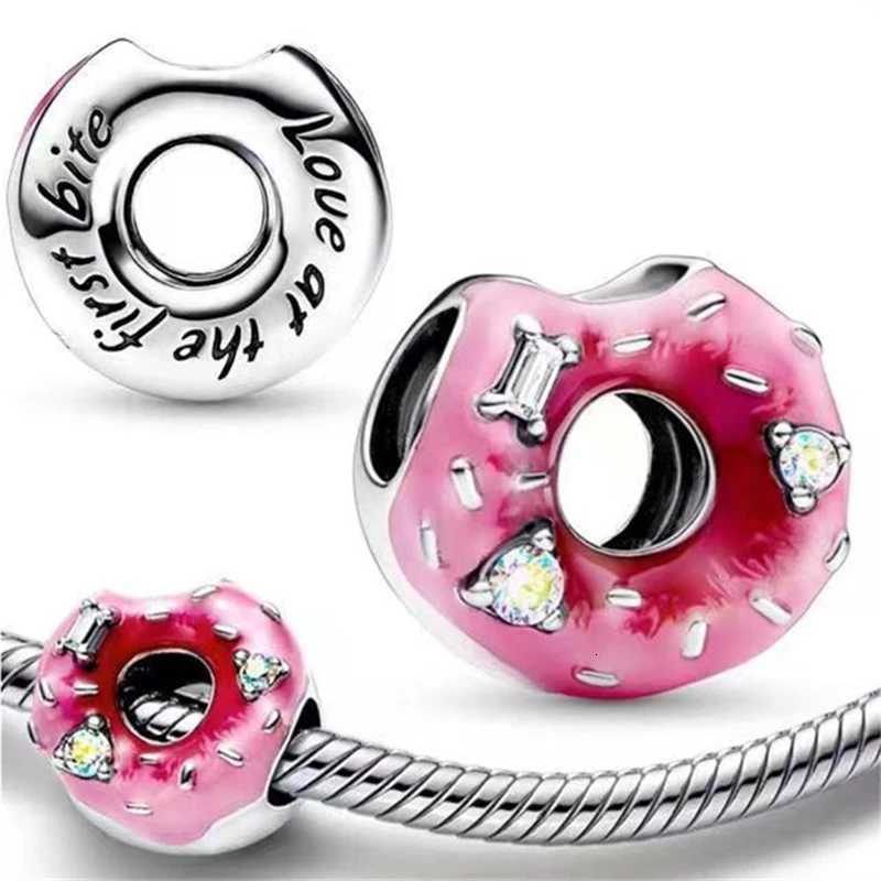 925 Sterling Silver Avocado Doughnut ry Lemon Charm Pendant DIY Wens Exquisite Bracelet Jewelry Gifts X260414 - view 7
