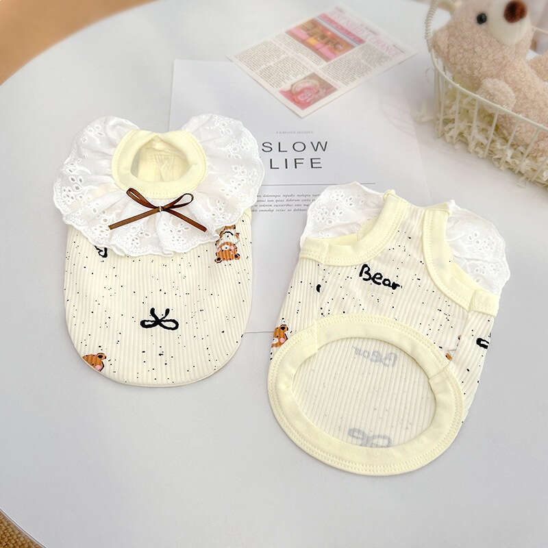 Famous brand Summer Dog Clothes for Small Dogs New Thin Puppy Bichon Vest Ragdoll Cat Strap pupakaIK