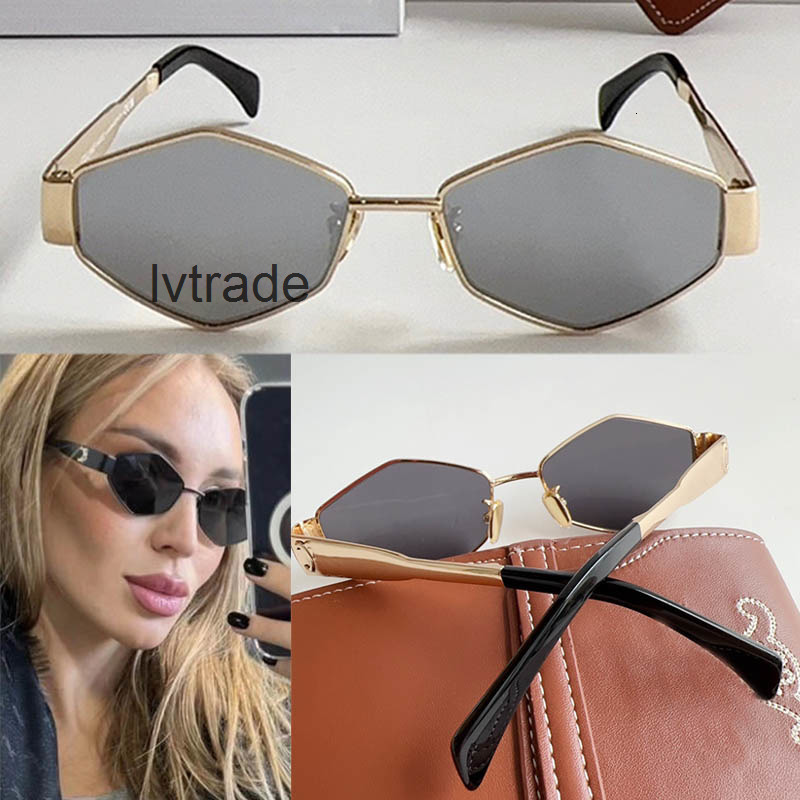 Arc de Triomphe Metal Sunglasses CL40236 Diamond Metal Sunglasses Female Designer Metal Thi celinesunglasses celinelies celiine celinity celeineism Celins 7VFE