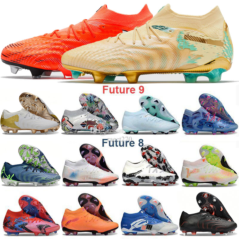 JR Neymar Future 9 Soccer Cleats Future 8 SG FG/MG Future9 Cosmic Art Fizzy Light Football Boots Eclipse Black Lapis Lazuli Playmakers Metal studsFootball Cleats