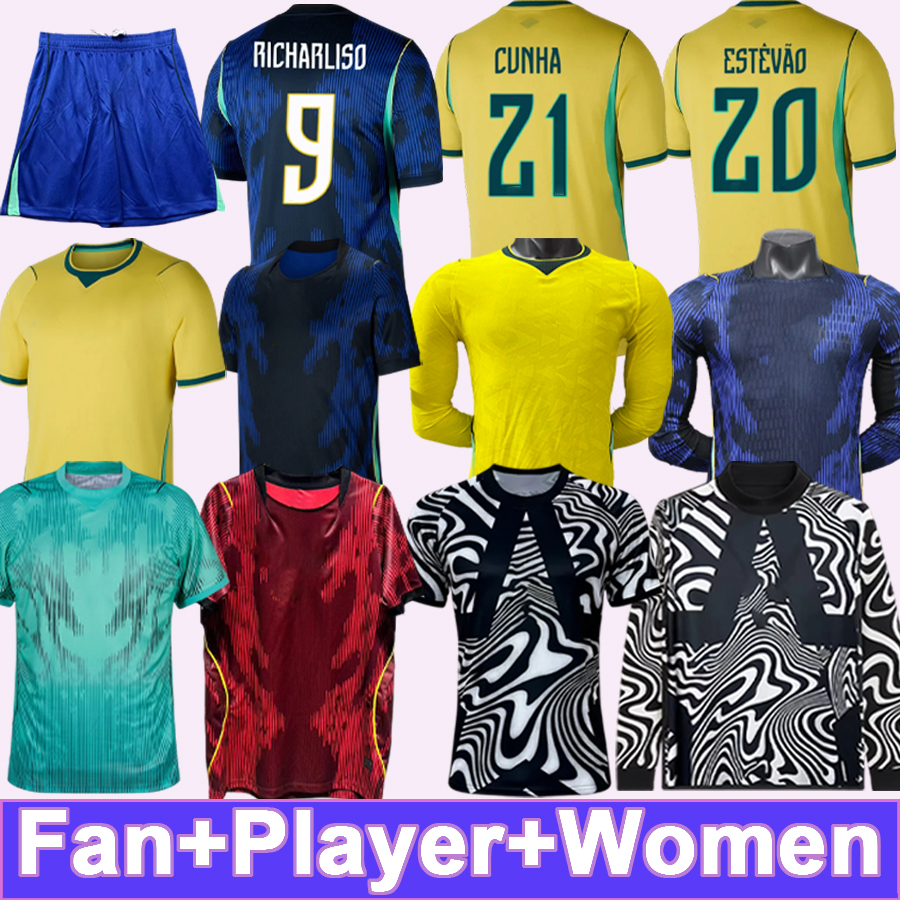 2026 CUNHA ESTEVAO Mens Player Soccer Jerseys RICHARLISON BRUNO G. FABRICIO B. CASEMIRO ALEX SANDRO Home Away Goalkeeper Women Football Shirts