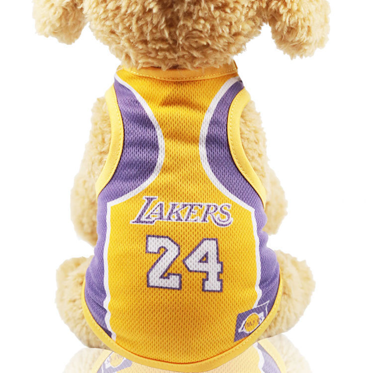 Dog Spring/Summer Mesh Vest, World Cup Jersey, Basketball Apparel, Small and Medium Dog & Cat Supplies