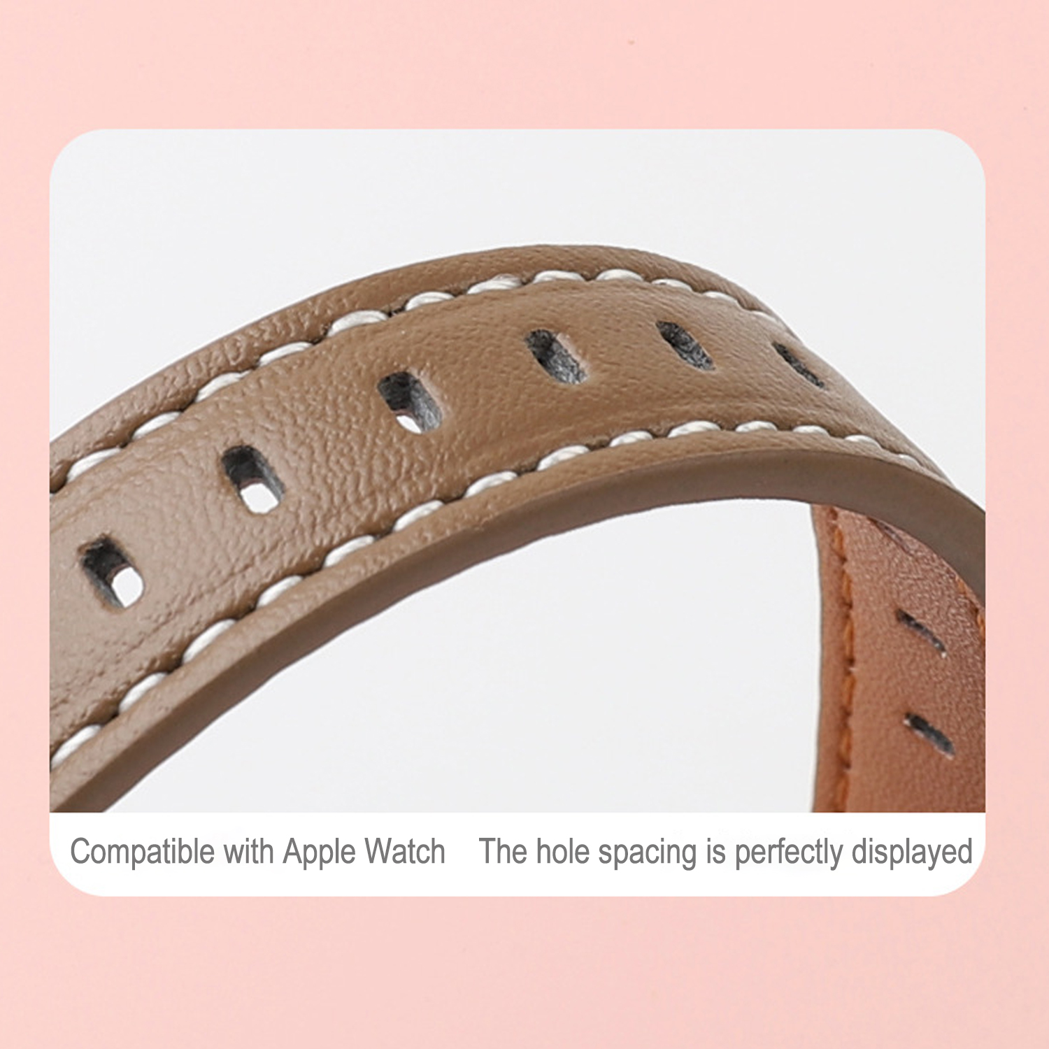 Women's Slim Genuine Leather Watch Band for Apple Watch Series 7 8 9 SE Ultra 40/41/44/45/49mm Fashion Wristband