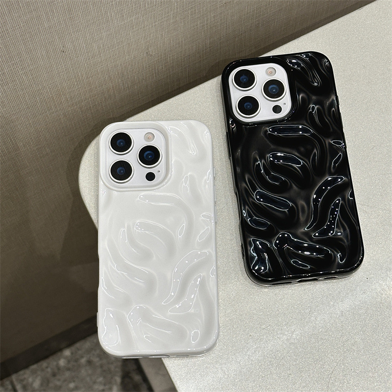 3D Meteorite Pattern Compatible with iPhone 17 Case Apple 16 Solid Color 14 Simple 15 Pro