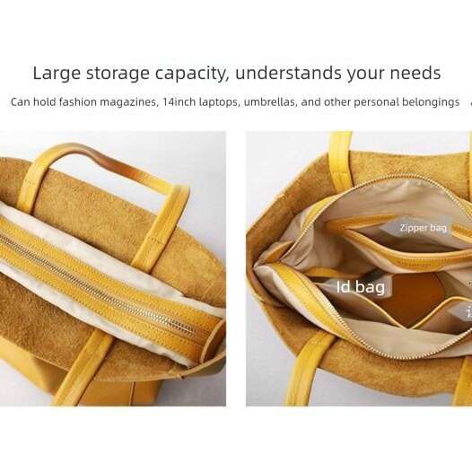 2026 New Women's Top Layer Cowhide Tote Bag Large Capacity Handbag Shoulder Bag Big Bag Fashion Class Commute Bag High Quality Genuine Leather SE