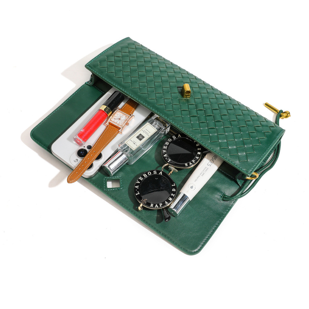 LORDLY KNACK Woven Horizontal Handheld Evening High-End Baguette Single Shoulder Crossbody Accordion Bag - view 5
