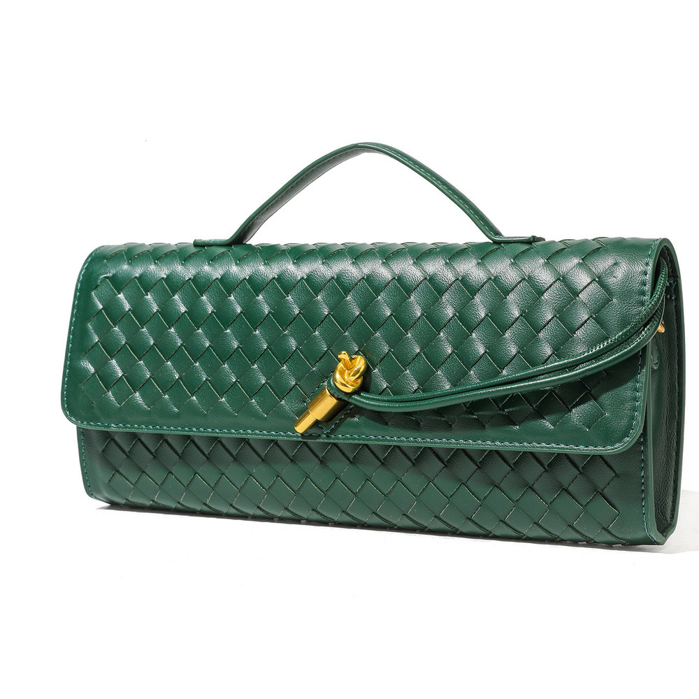 LORDLY KNACK Woven Horizontal Handheld Evening High-End Baguette Single Shoulder Crossbody Accordion Bag - view 4
