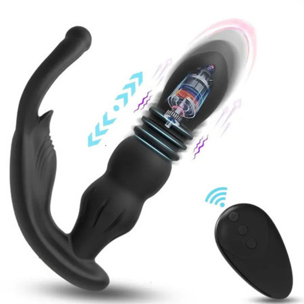 2026 New Toys adult toys Male Telescopic Vibrator Prostate Massage Remote Control Anal Dildo Buttplug Vibrating Masturbation Tools Sex Adult Toys Tooy