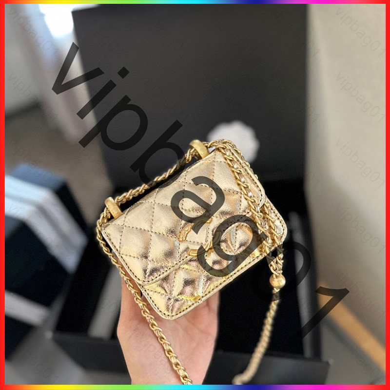 10A Luxury makeup bag designer shoulder bag high quality women's crossbody handbag tote chain cc bag fashion classic leather vanity bag lady card holder purse wallet