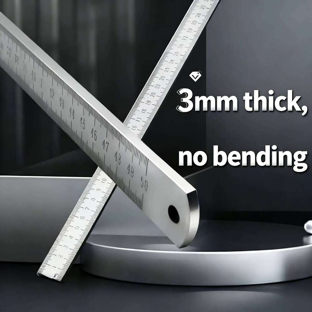 50cm Longquan Ruler Quenched Stainless Steel Car Window Breaker | Industrial Grade Measuring Tool