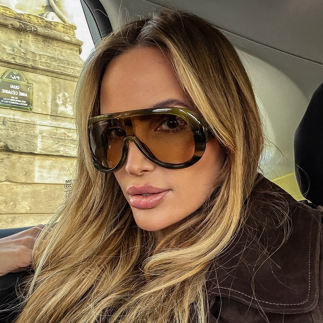 New Large Frame Personality Versatile Street Style Internet Celebrity Sunglasses Unisex Fashion Show Trendy Glasses