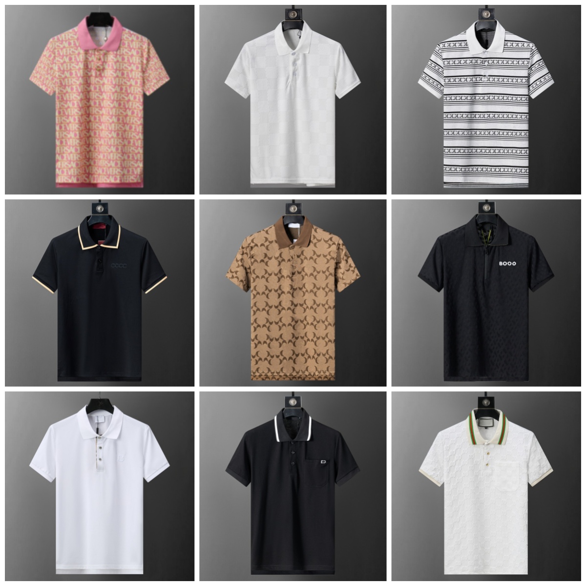 men polo shirt designer t shirt mens shirt designer shirts for man fashion printing pattern clothes clothing tee black and white mens tshirt asia size