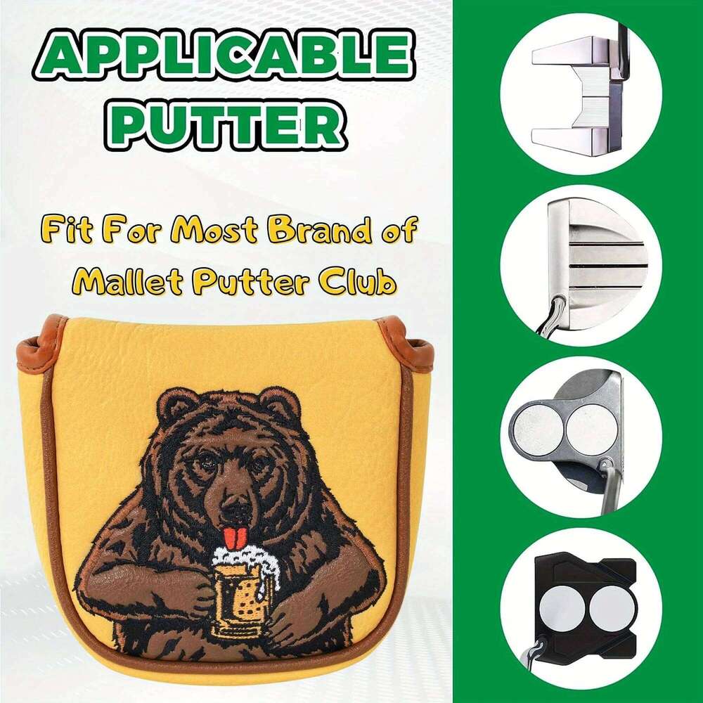 Golf Mallet cover Club Cover Beer Bear Essential Accessory For Dad 26Y0414