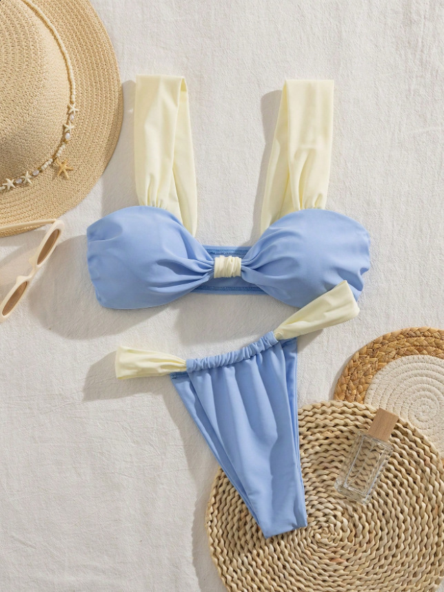 3 Pieces Bikini Set Wiht Mini Skirt Women Swimwear Sexy Bikinis Push Up Beachwear Solid Bodysuit Micro Thong Biquini Female 250107