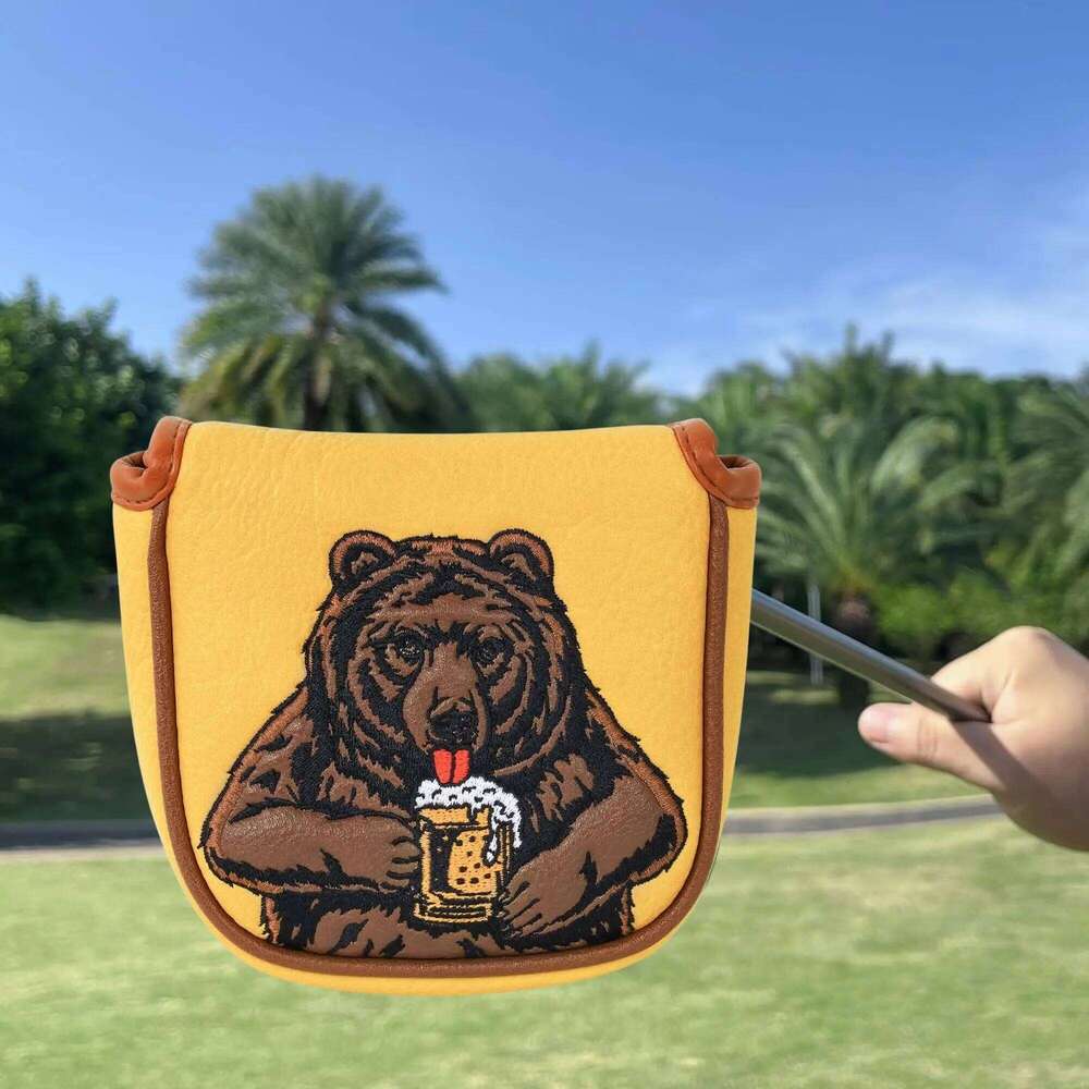 Golf Mallet cover Club Cover Beer Bear Essential Accessory For Dad 26Y0414