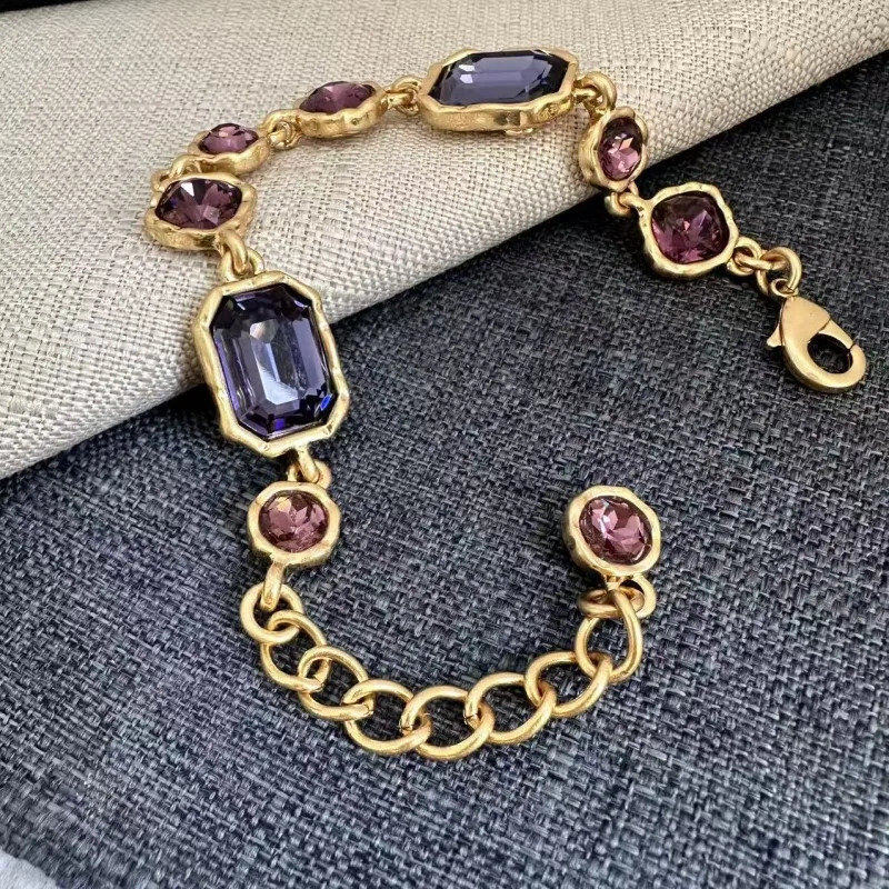 Os Fashion Jewelry Bright Geometric Colorful Glass Bracelet Womens Party Accessory 260414 - view 6