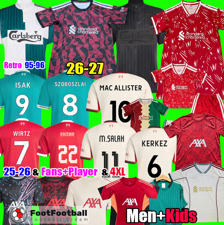 2026 ISAK EKITIKE WIRTZ DIOGO J. KERKEZ FRIMPONG Soccer Jerseys 25 26 Kit Football Shirt LivERpoOL Jersey 26 27 Fans Player maillot de Foot men kids football kits tops