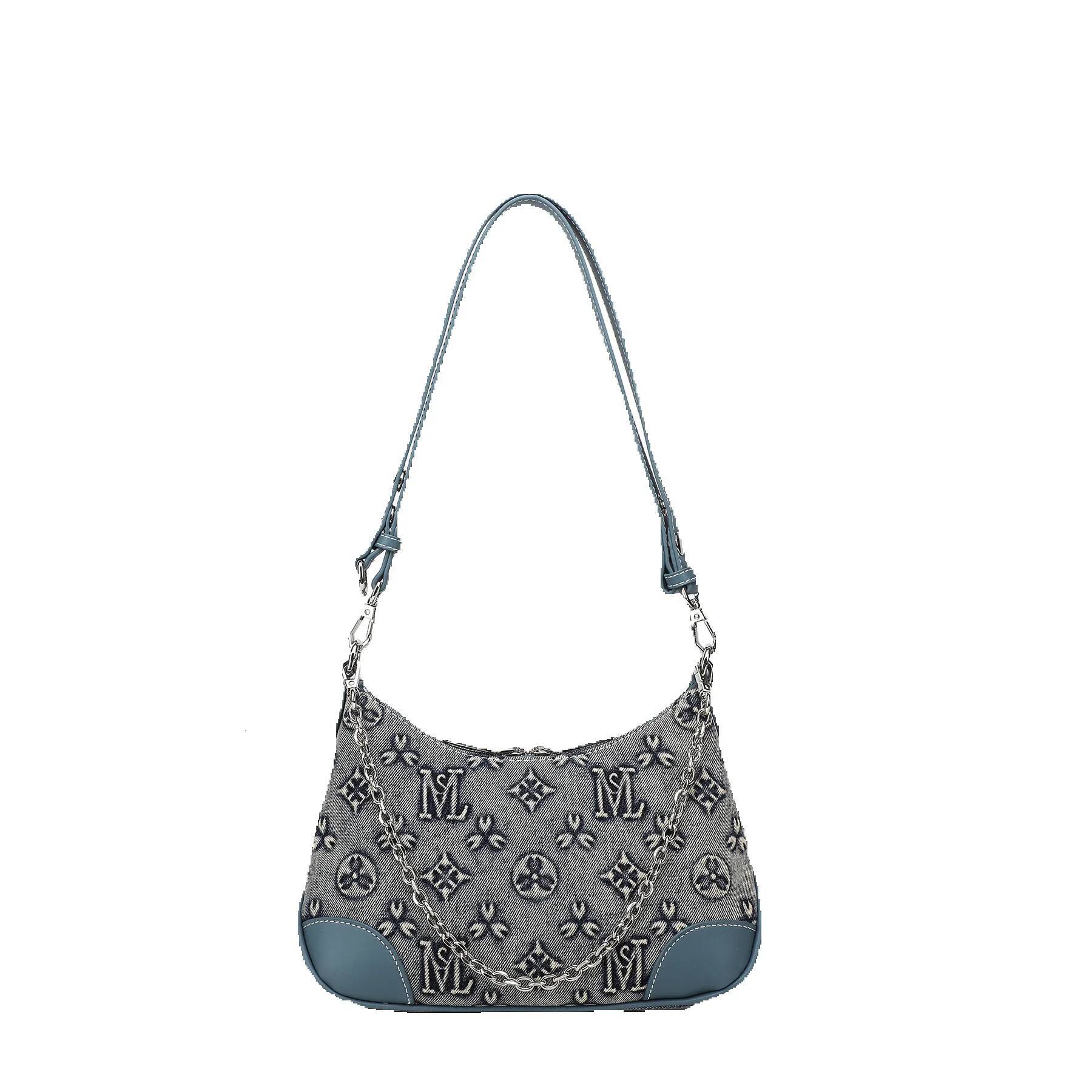 LORDLY KNACK New Niche Design High-End Denim Single Shoulder Underarm Chain Horn Fashion Handheld Crossbody Women's Bag - view 6