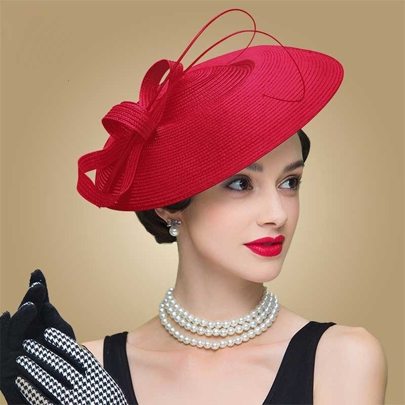 FS Fascinators Black White Weddings Pillbox Hat For Women Church Hat Sraw Fedora Black Wide Ladies Dress Derby Hats 260413