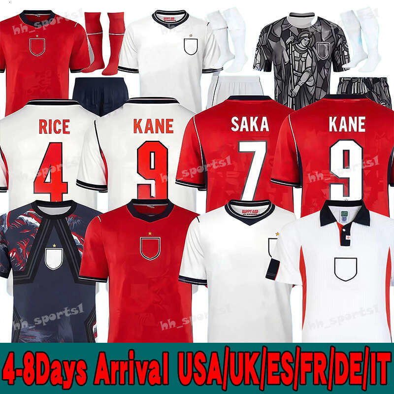 26 27 ENGLAND football shirt BELLINGHAM KANE Soccer jersey RICE SAKA FODEN RASHFORD UK GASCOIGNE SOUTHGATE Retro Football Shirt 90 96 98 Euro SHEARER 