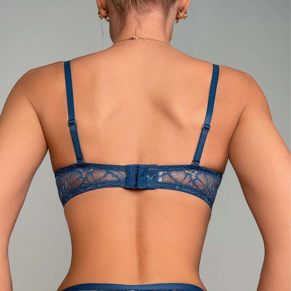 Balconette Bra Underwire Lace Sexy Neckline Comfort Support for Women foreign trade sexy half-cup lingerie for wo - view 5