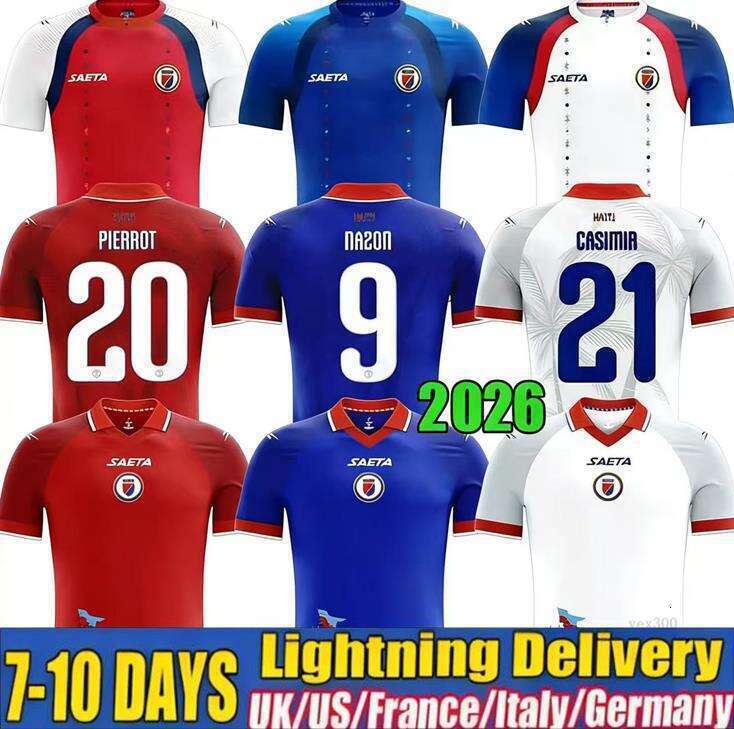 2025 2026 Haiti World Cup soccer jerseys 26 27 BELLEGARDE PIERROT LOUICIUS NAZON Maillot de football Home blue Away white 3rd Men Kids football shirt Kit Fans Uniforms