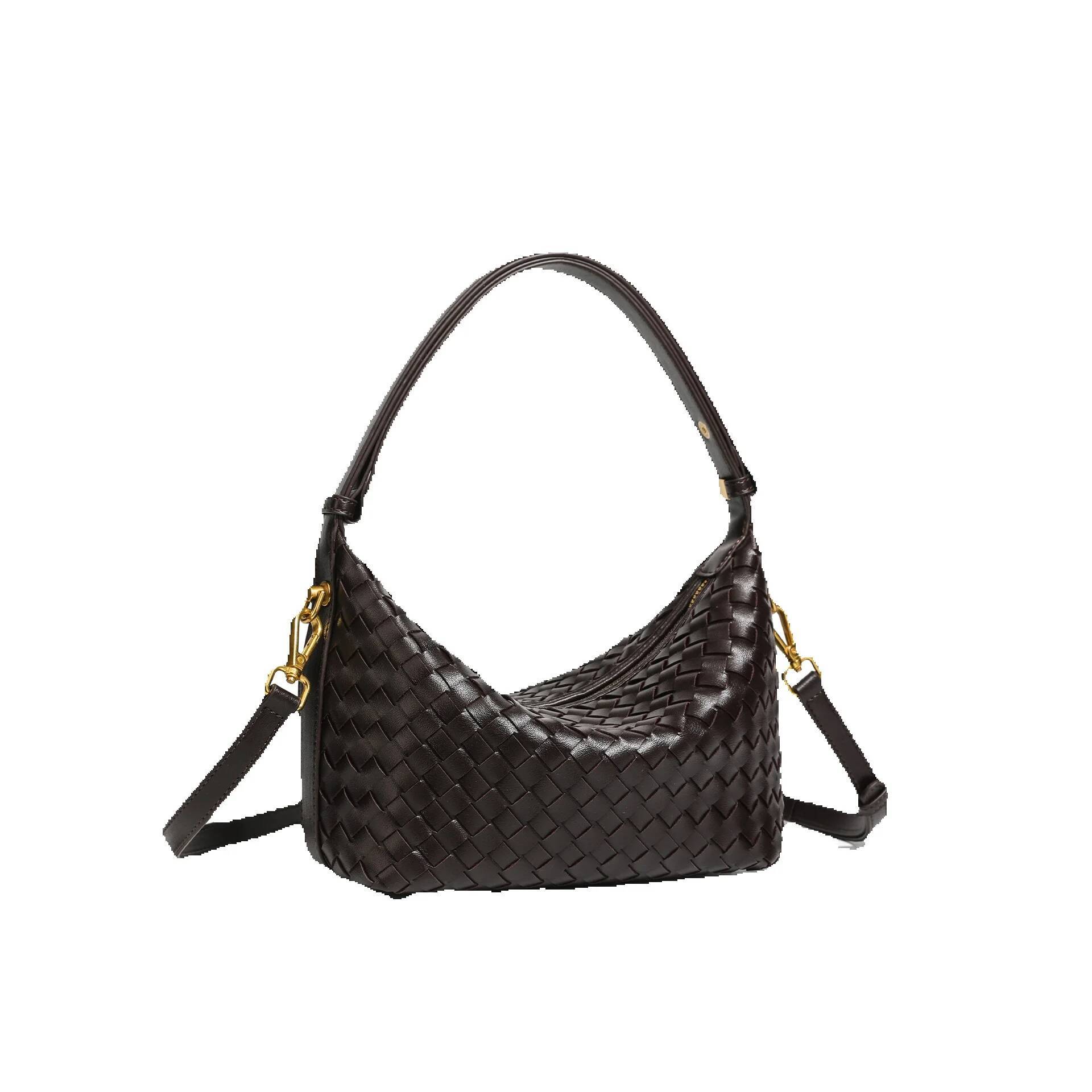 LORDLY KNACK New Model High-End Large-Capacity Portable Lunch Box Fashionable Crossbody Woven Bag, Niche Single-Shoulder Underarm Women's Bag