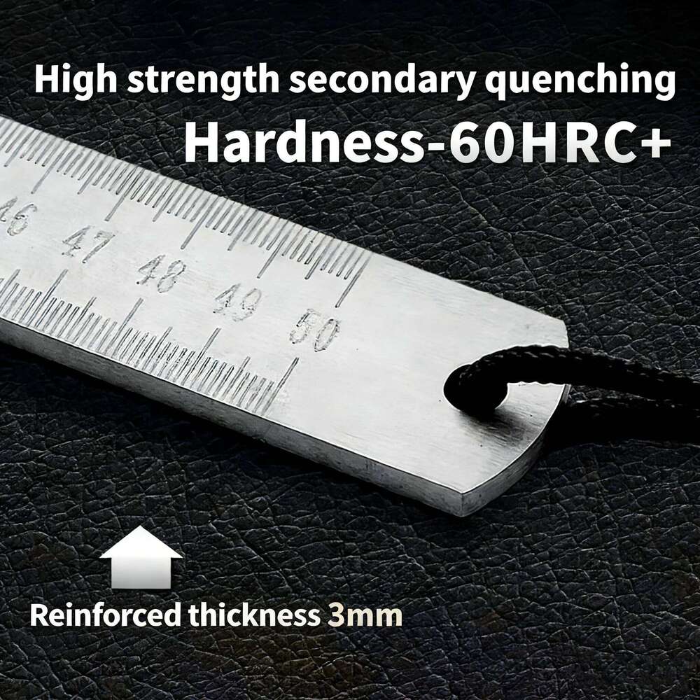 50cm Longquan Ruler Quenched Stainless Steel Car Window Breaker | Industrial Grade Measuring Tool