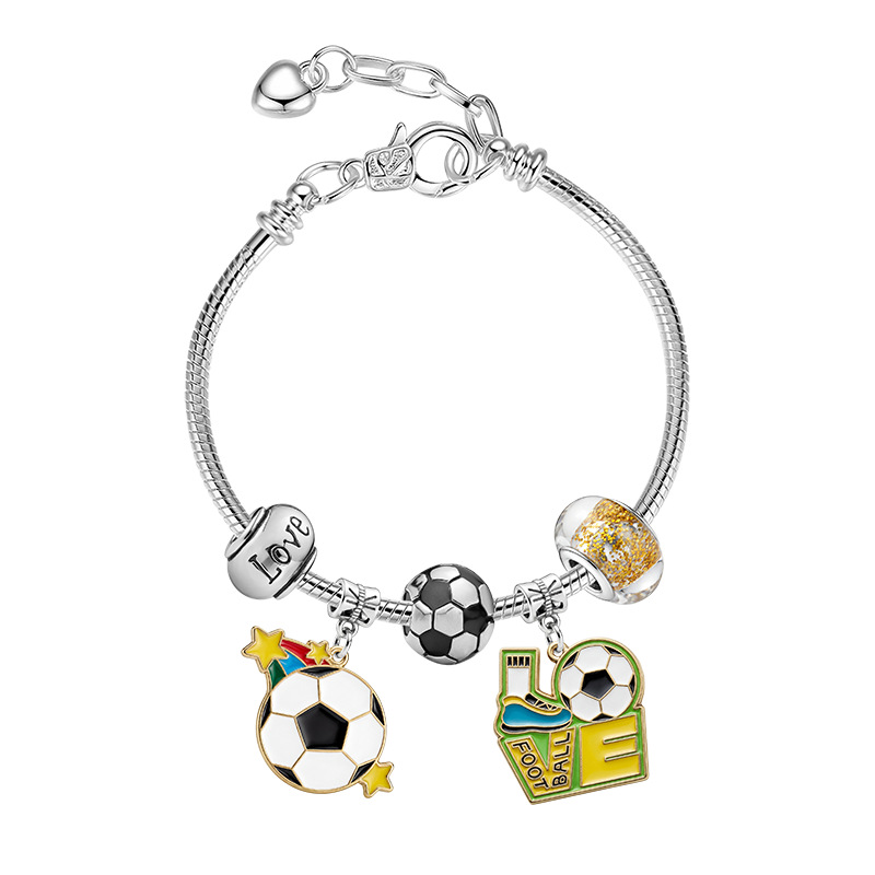 Football-themed champion jewelry, alloy enamel World Cup bracelet, commemorative gift wholesale for women - view 5