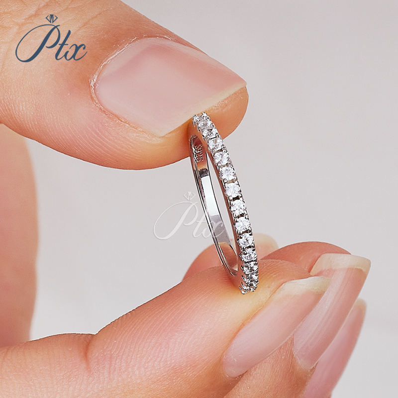 Women's Customized Sterling Silver 925 Eternity Band with 3 Carat Radiant Cut D Color VVS1 Moissanite