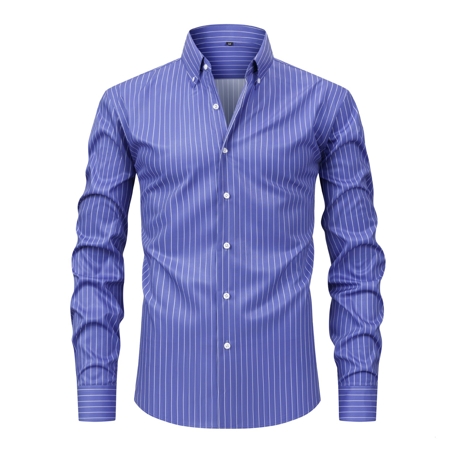 Designer Dress Shirt Men Long Sleeve Shirts High Four Way Stretch Elastic Turn Down Collar Slim Fit Business Formal Casual Daily Wear Mens Dress Shirt