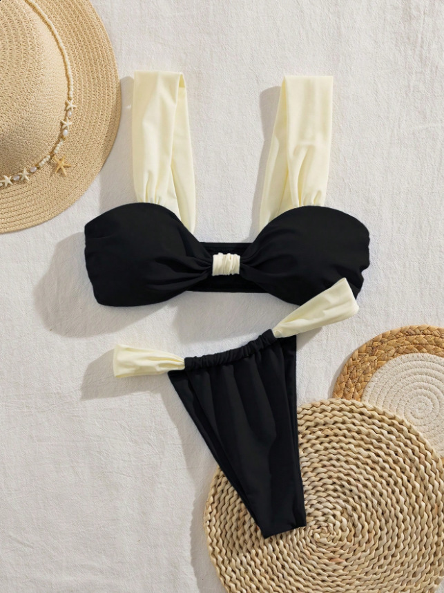 3 Pieces Bikini Set Wiht Mini Skirt Women Swimwear Sexy Bikinis Push Up Beachwear Solid Bodysuit Micro Thong Biquini Female 250107