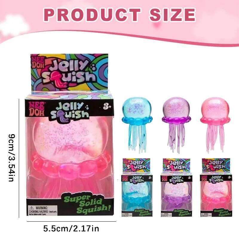 New Octopus Squishy Needoh Realistic Jellyfish Ball Beach Water Play Outdoor Squeeze Fidget Toy for Stress Relief