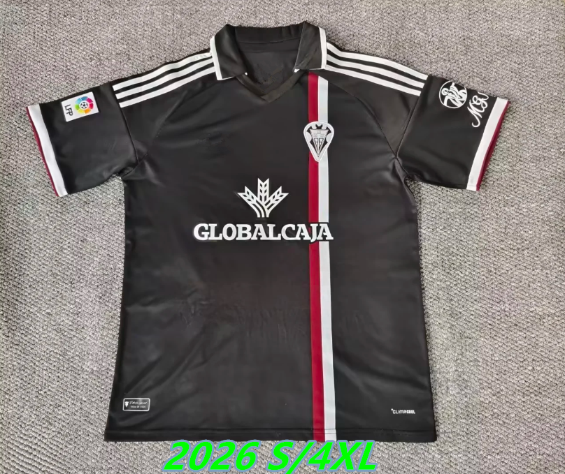 S/4XL 2026 CF Albacete Soccer home and away jerseys, running T-shirts, customizable