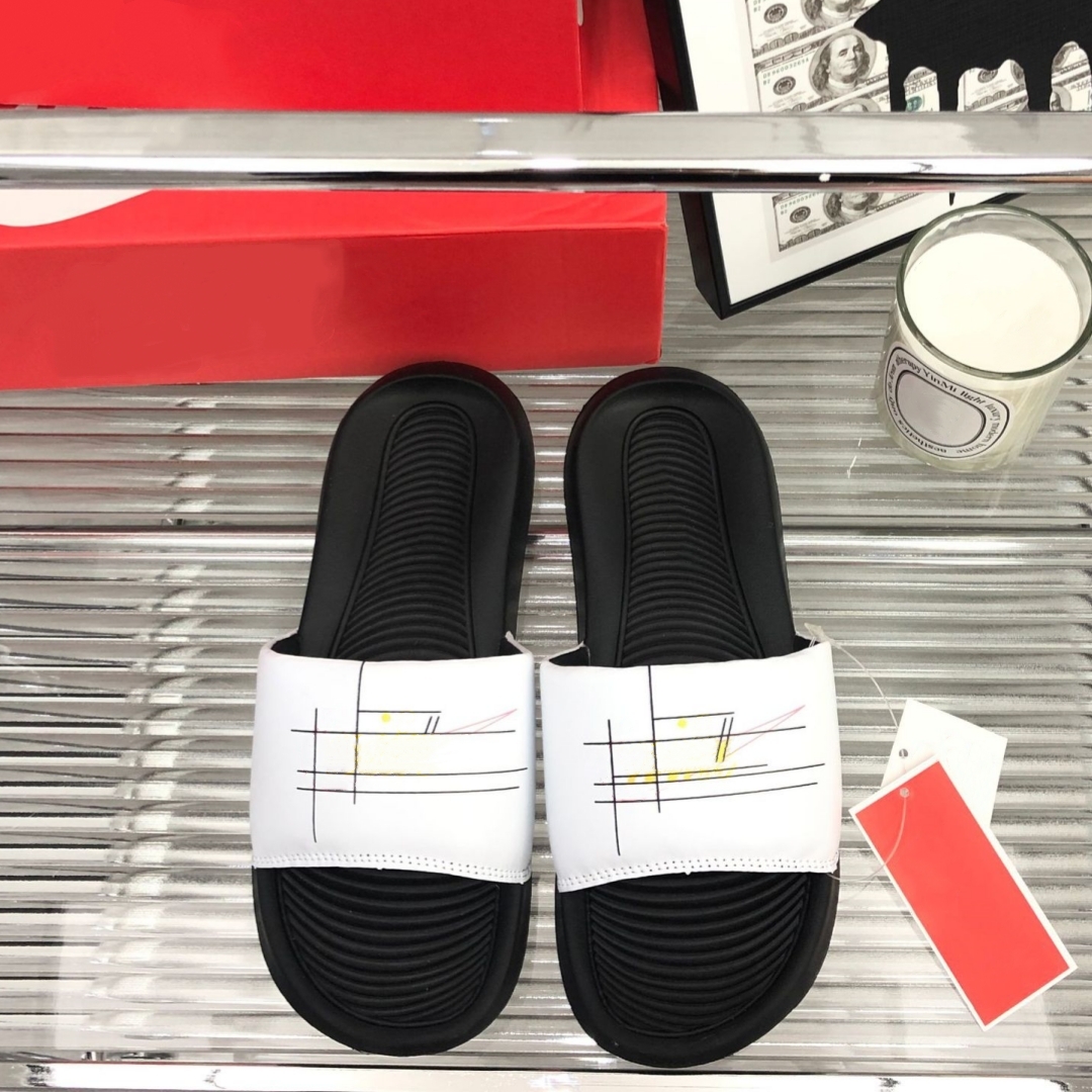 Victori One Benassi jdi mismatch Hydro Print Slide Slippers Womens Mens Slides Slippers Black White Game Royal Red Pink Blue Brown 0kOo#