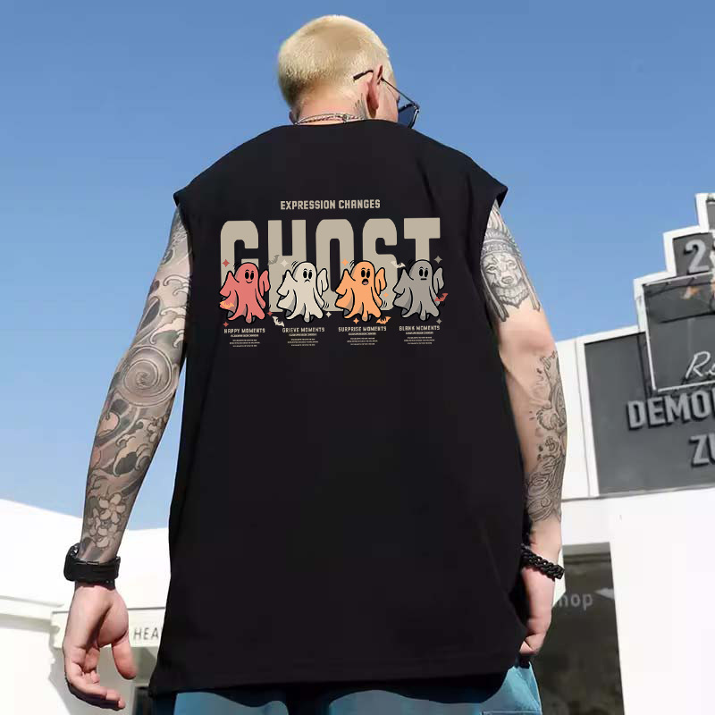 Summer Men's American Streetwear Athletic Tank Tops | Oversized Up to 300 Lbs Big & Tall Sleeveless Tees for Layering